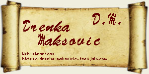 Drenka Maksović vizit kartica